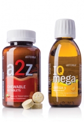 Detské žuvacie tablety a2z a IQ Mega Omega-3 mastné kyseliny